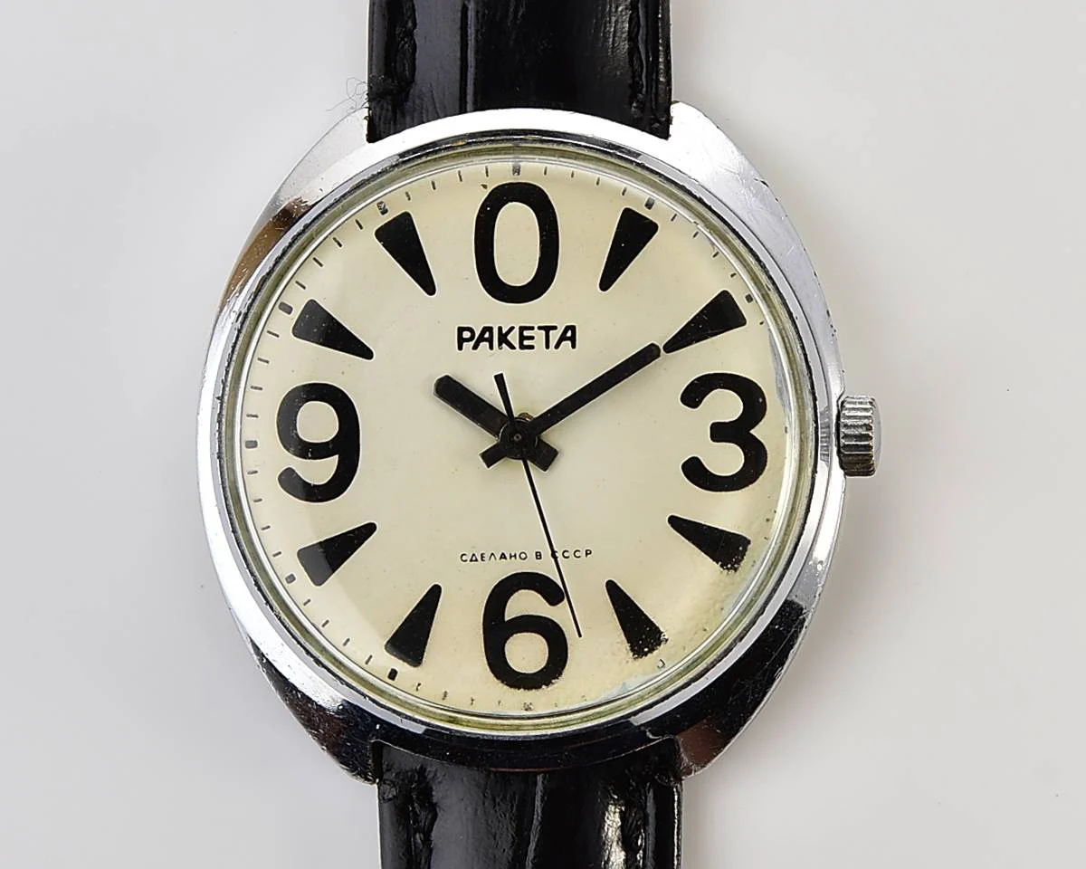 Soviet mechanical Raketa watch "big zero"