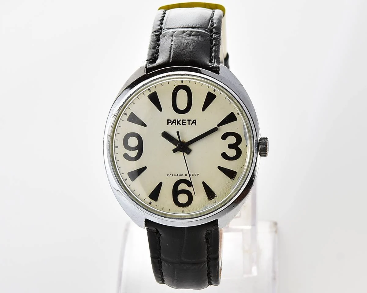 Soviet mechanical Raketa watch "big zero"