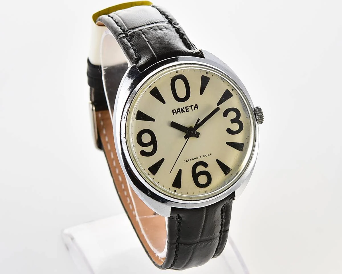 Soviet mechanical Raketa watch "big zero"