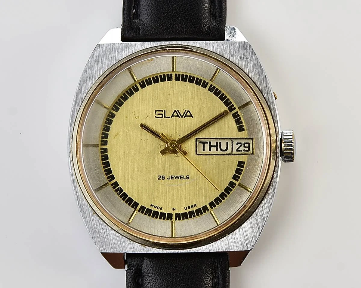 Slava Soviet mechanical vintage watch