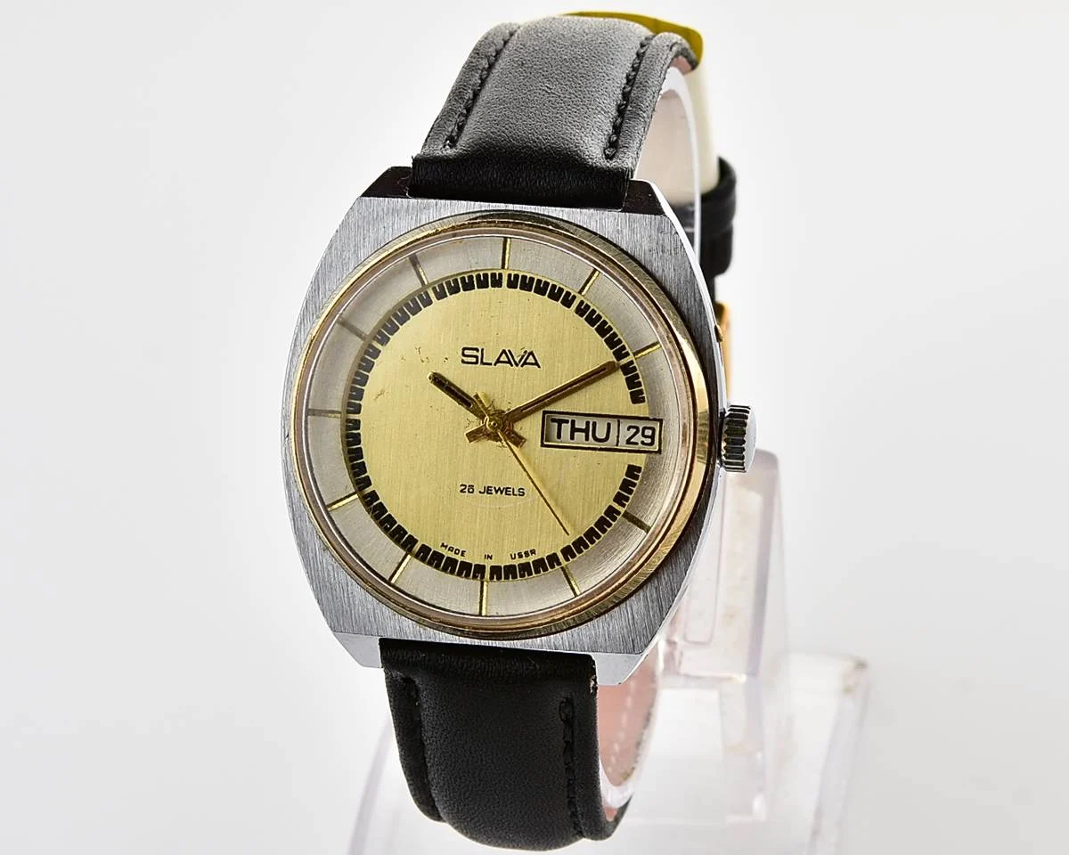 Slava Soviet mechanical vintage watch