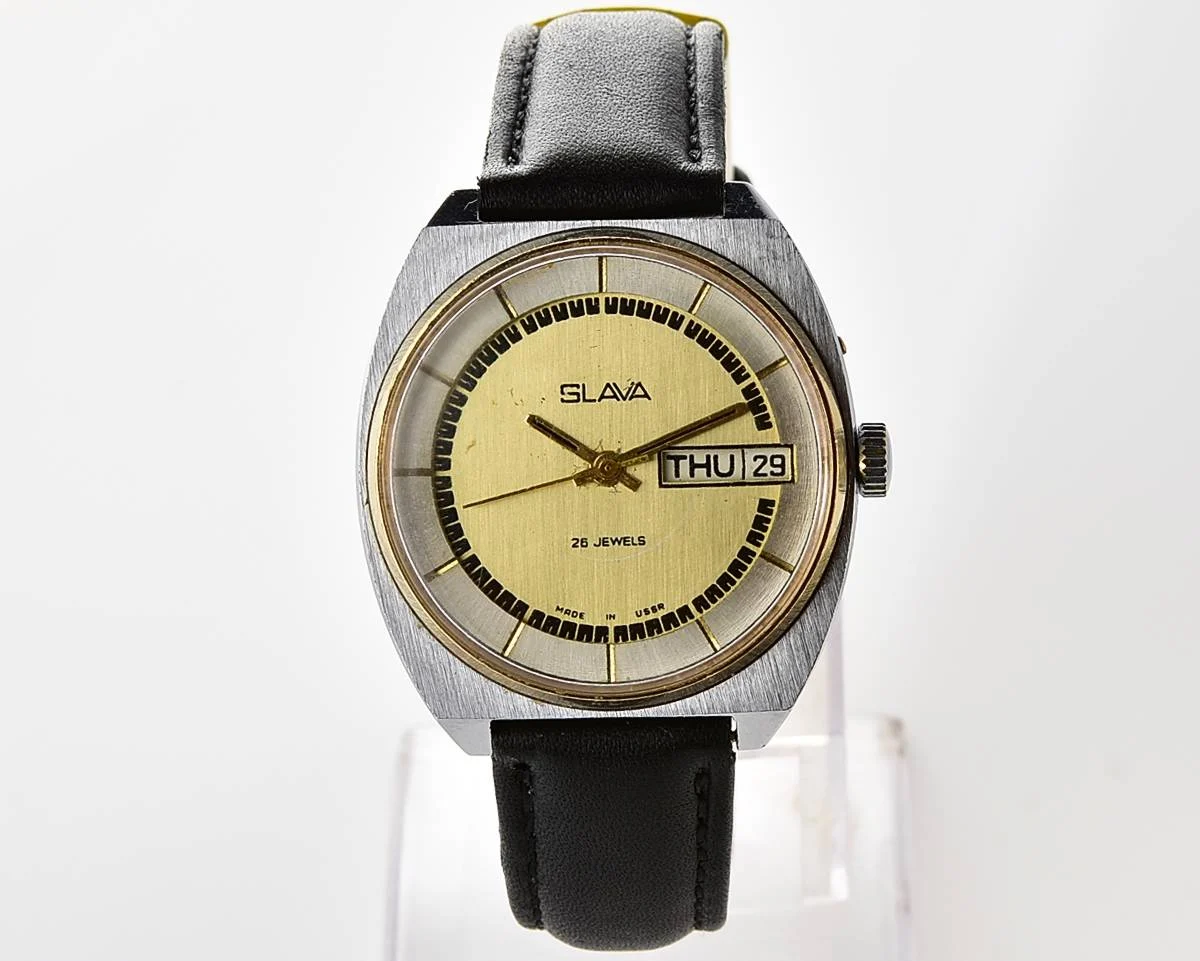 Slava Soviet mechanical vintage watch