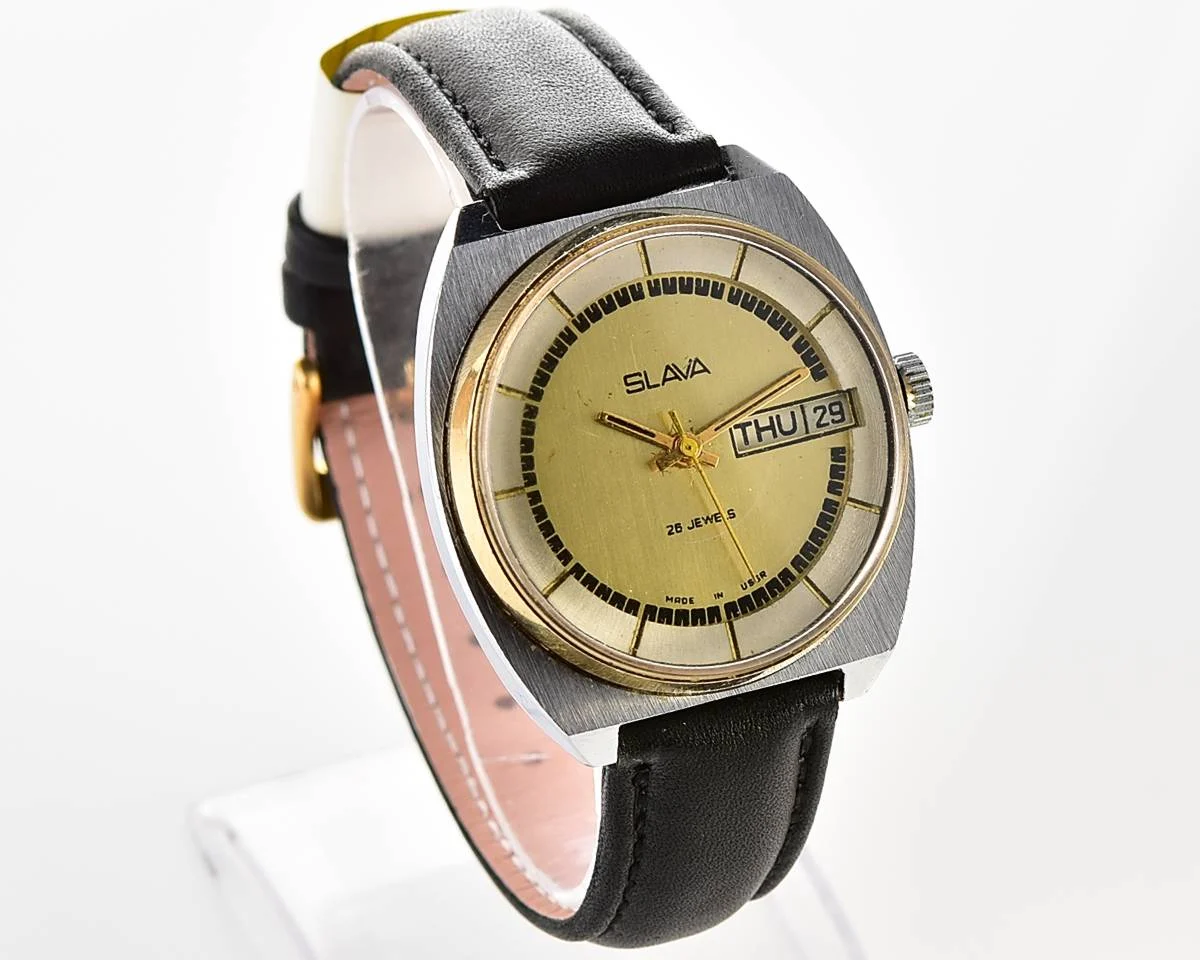 Slava Soviet mechanical vintage watch