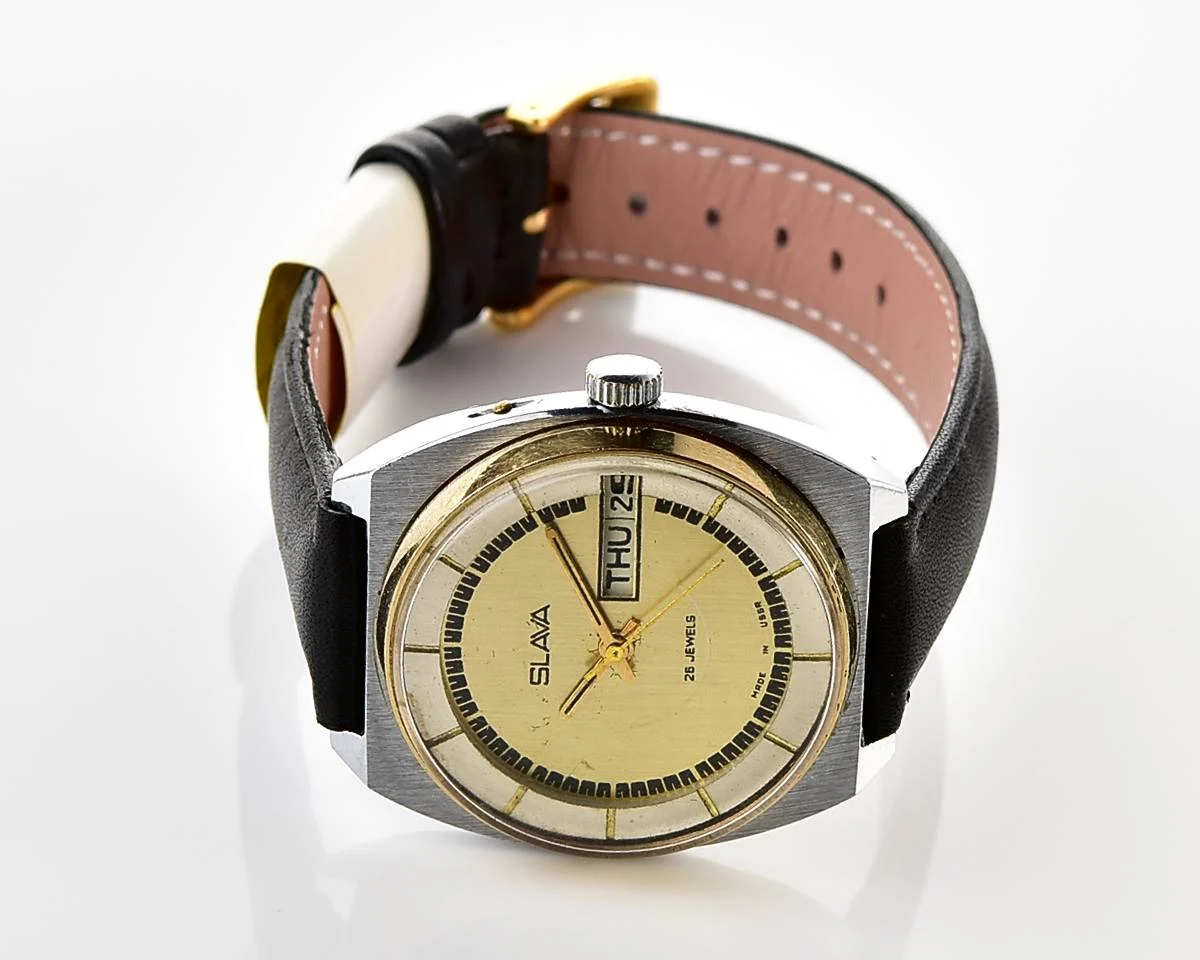 Slava Soviet mechanical vintage watch