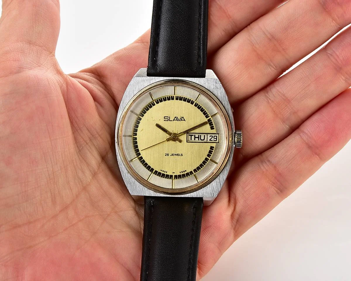 Slava Soviet mechanical vintage watch