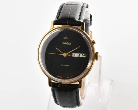 Slava soviet gold-plated mechanical vintage watch