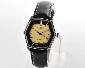 Hexagonal Slava Soviet mechanical vintage watch