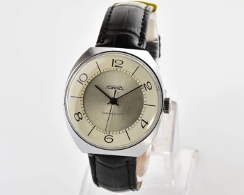 Vintage Raketa Soviet mechanical watch with bi-color white/grey dial