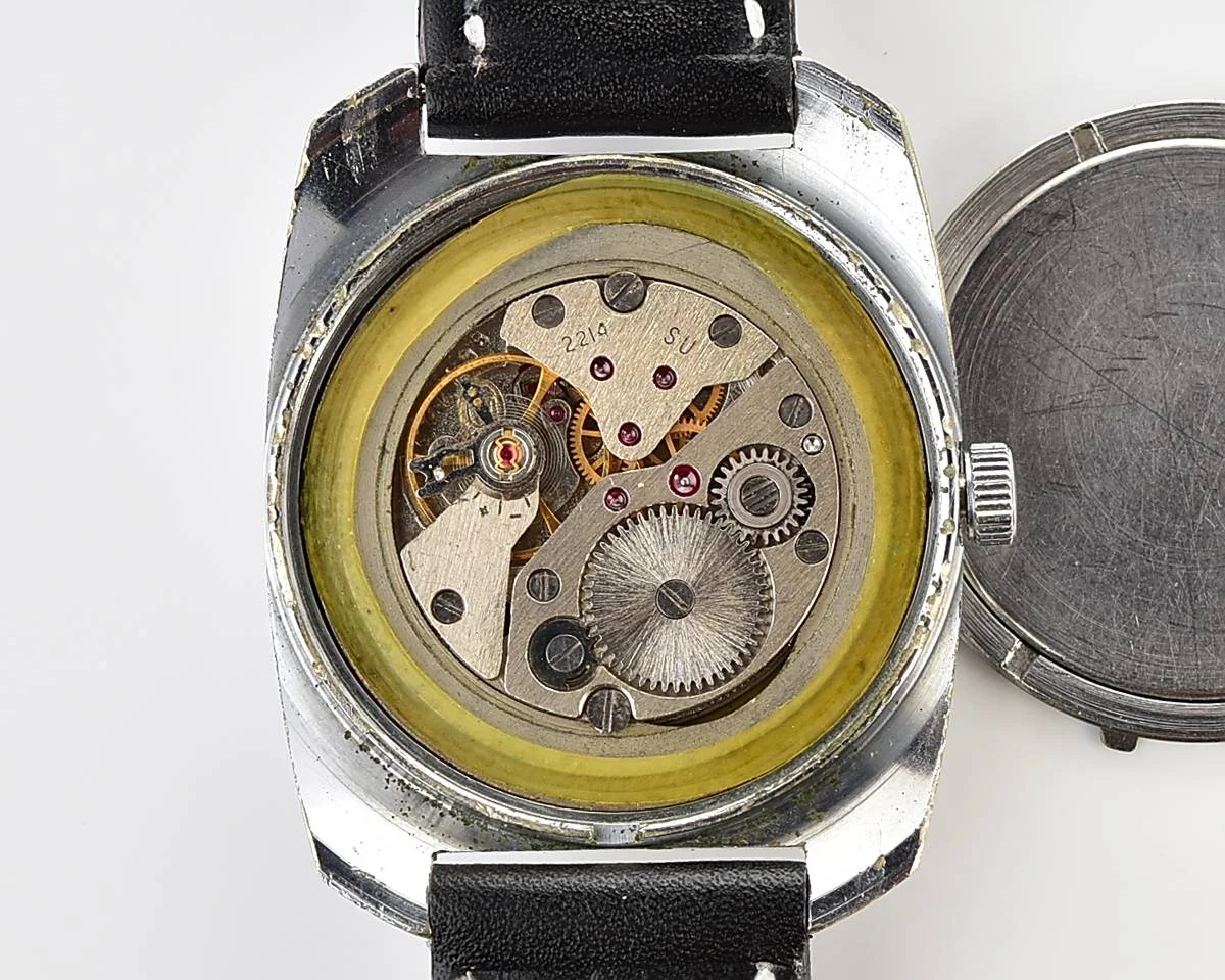 Export Wostok (Vostok) mechanical watch with beautiful textured teal dial