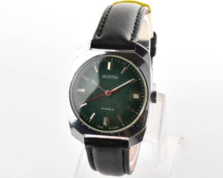 Export Wostok (Vostok) mechanical watch with beautiful textured teal dial