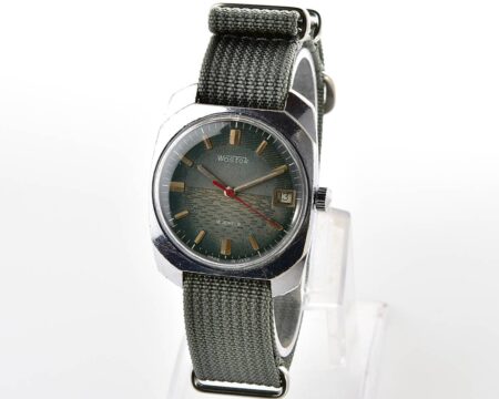Export Wostok (Vostok) mechanical watch with beautiful textured teal dial