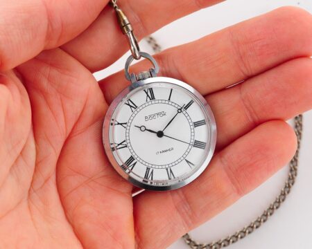 Small soviet Vostok mechanical pocket watch (can be used as pendant)