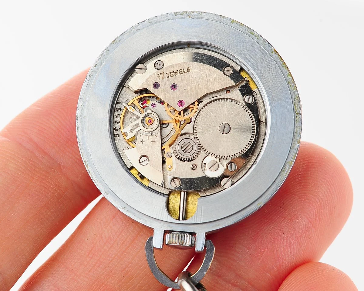 Small Soviet Vostok mechanical pocket watch (can be used as pendant)