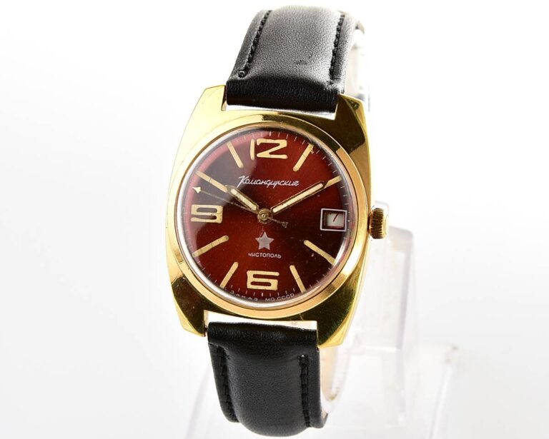 Soviet gold-plated Vostok Komandirskie mechanical watch - Zakaz MO CCCP!