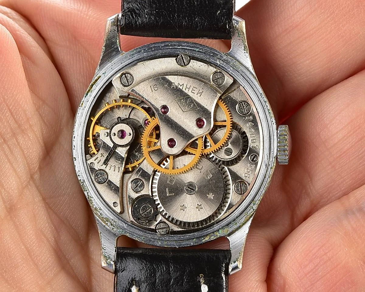 Rare version vintage Soviet mechanical watch Moskva