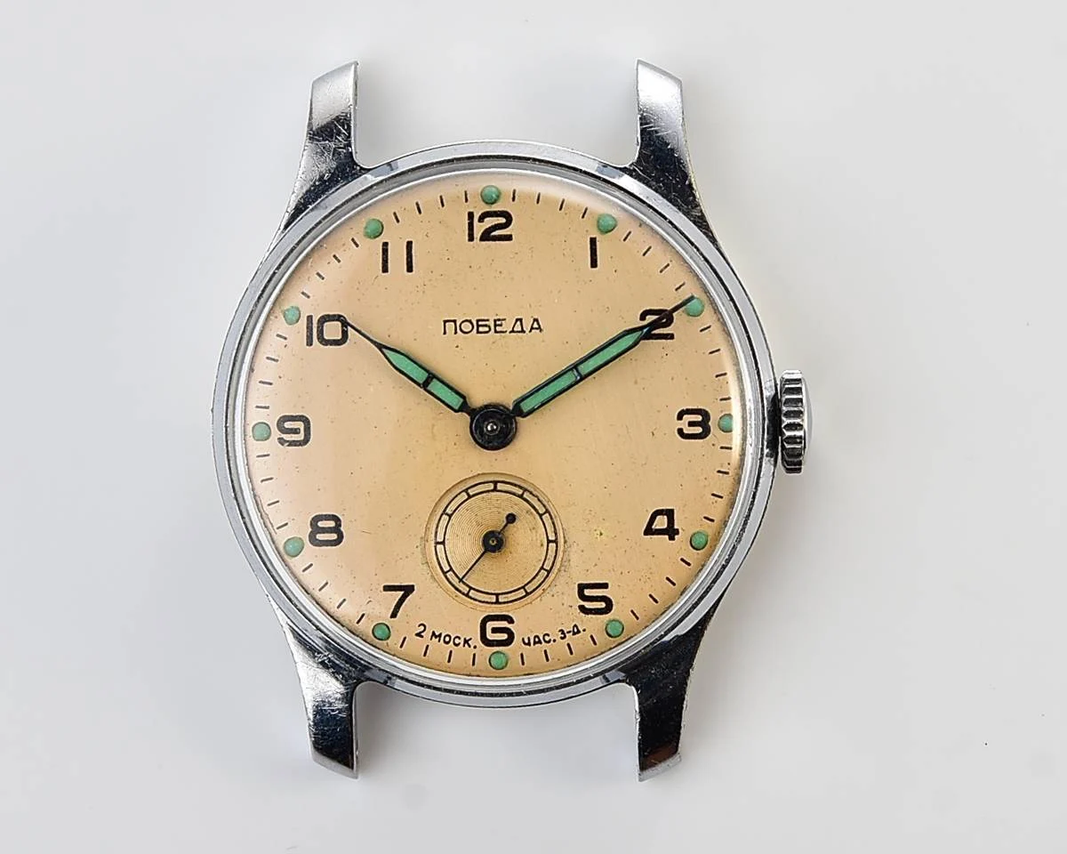 Exceptionally well preserved Soviet Pobeda from 1957 + exquisite Sturmanskie compass strap!