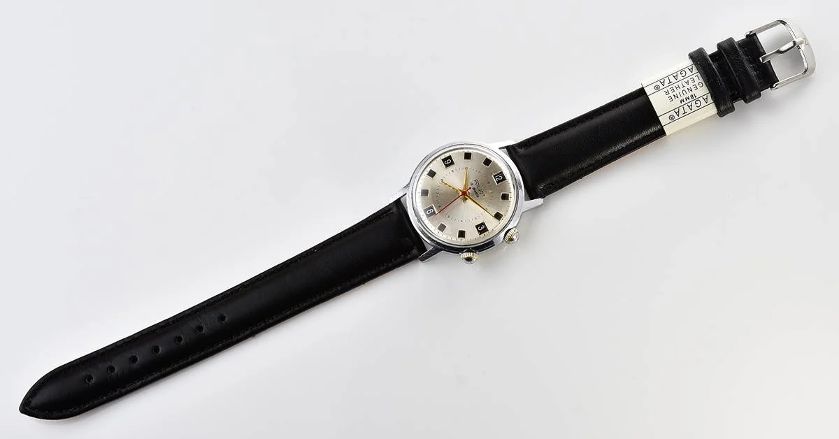 Vintage Soviet mechanical watch Poljot with alarm clock function