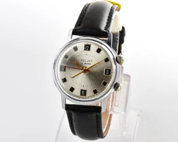 Vintage Soviet mechanical watch Poljot with alarm clock function