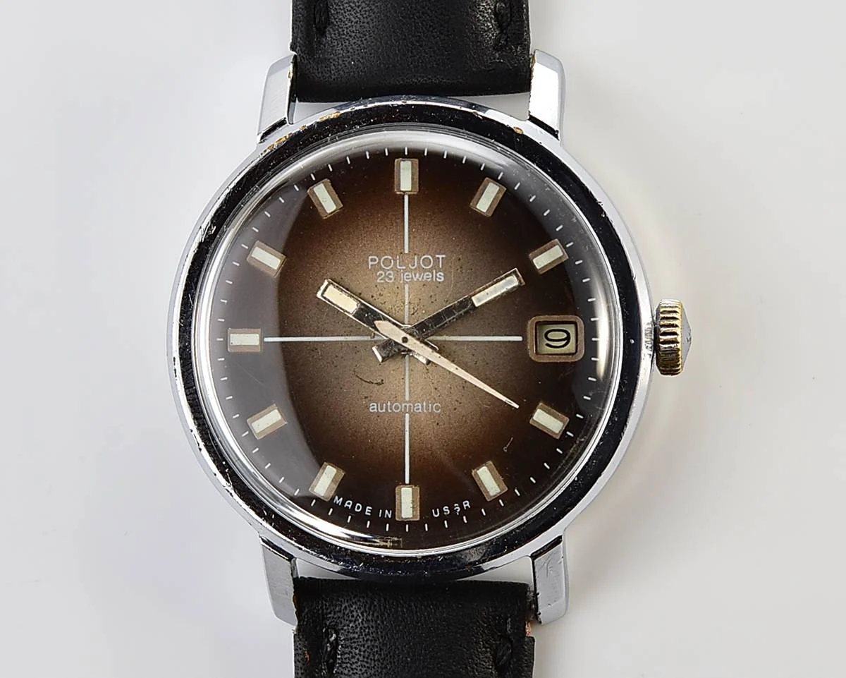 Soviet Poljot mechanical wristwatch with automatic self-winding movement