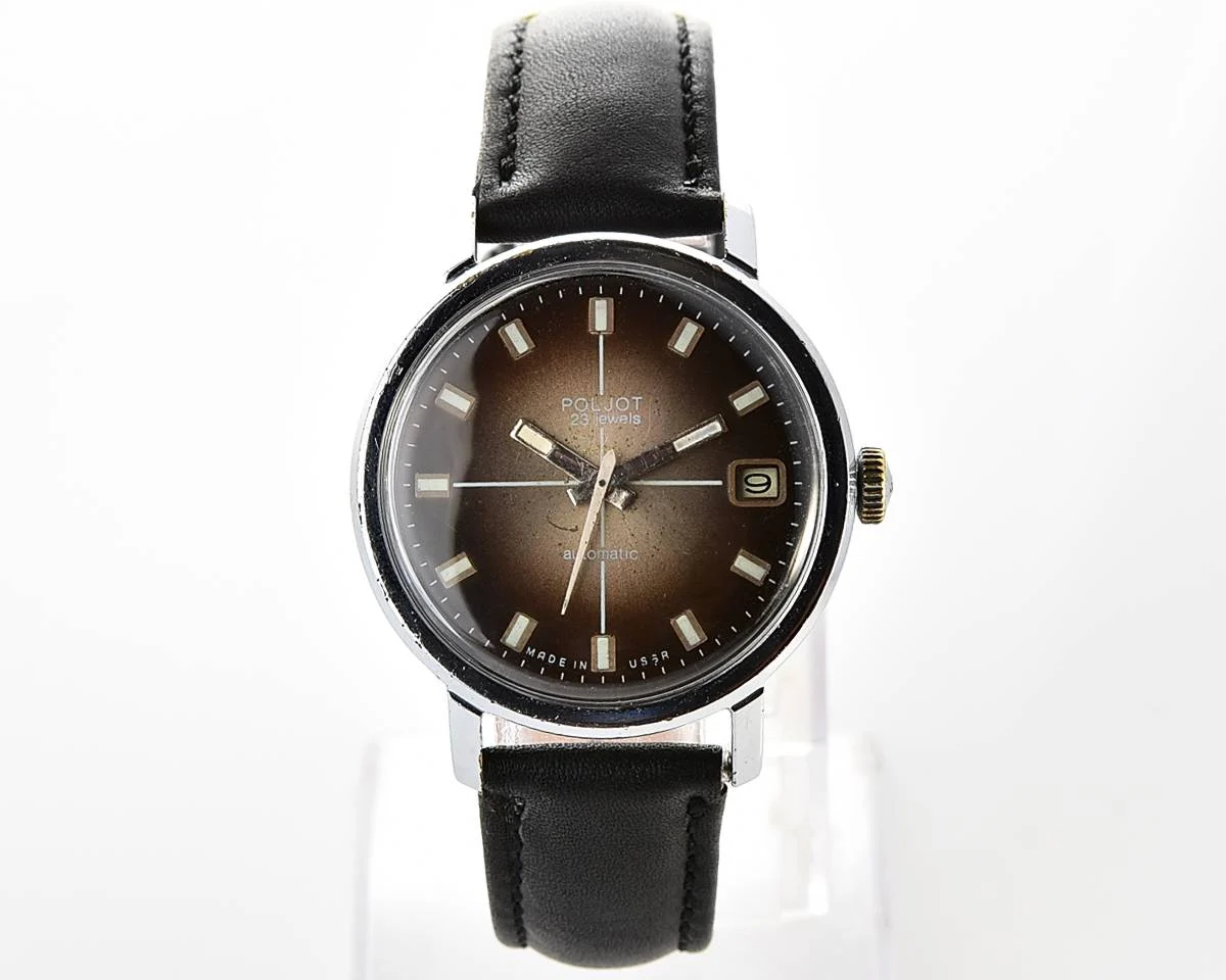 Soviet Poljot mechanical wristwatch with automatic self-winding movement