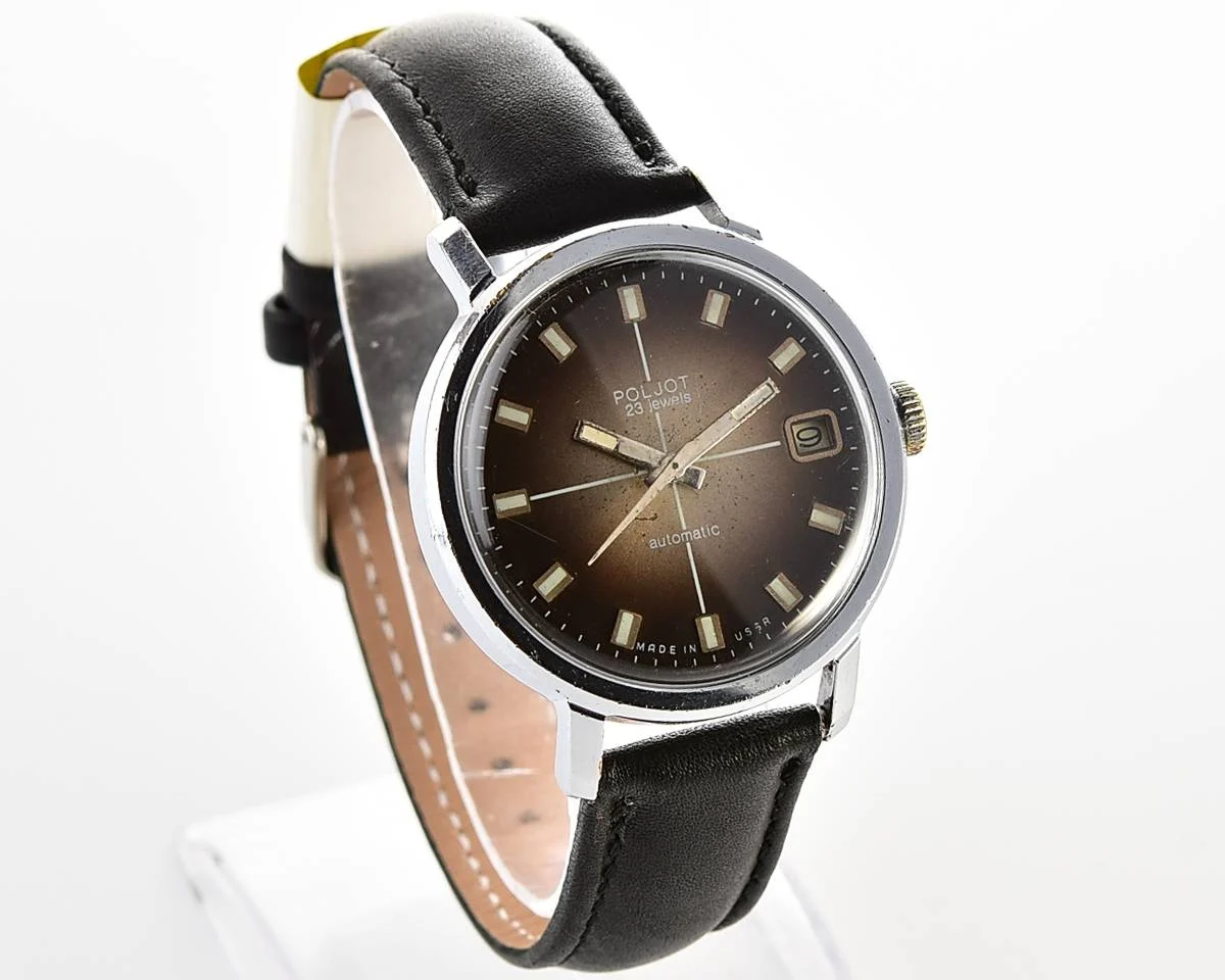 Soviet Poljot mechanical wristwatch with automatic self-winding movement