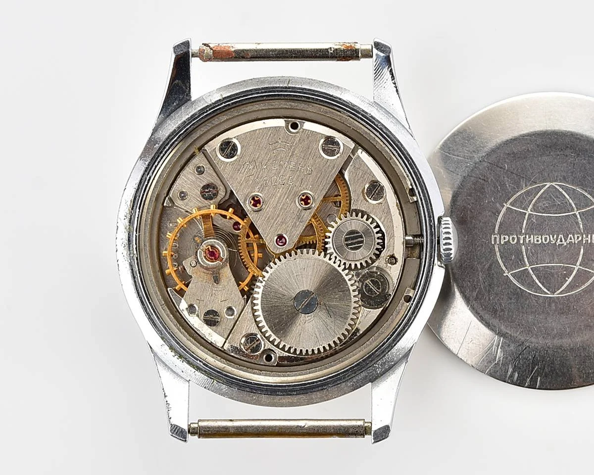 Soviet Raketa Baltica vintage mechanical watch with NATO nylon strap