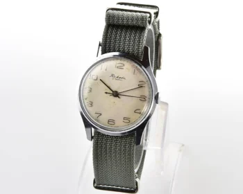 Soviet Raketa Baltica vintage mechanical watch with NATO nylon strap