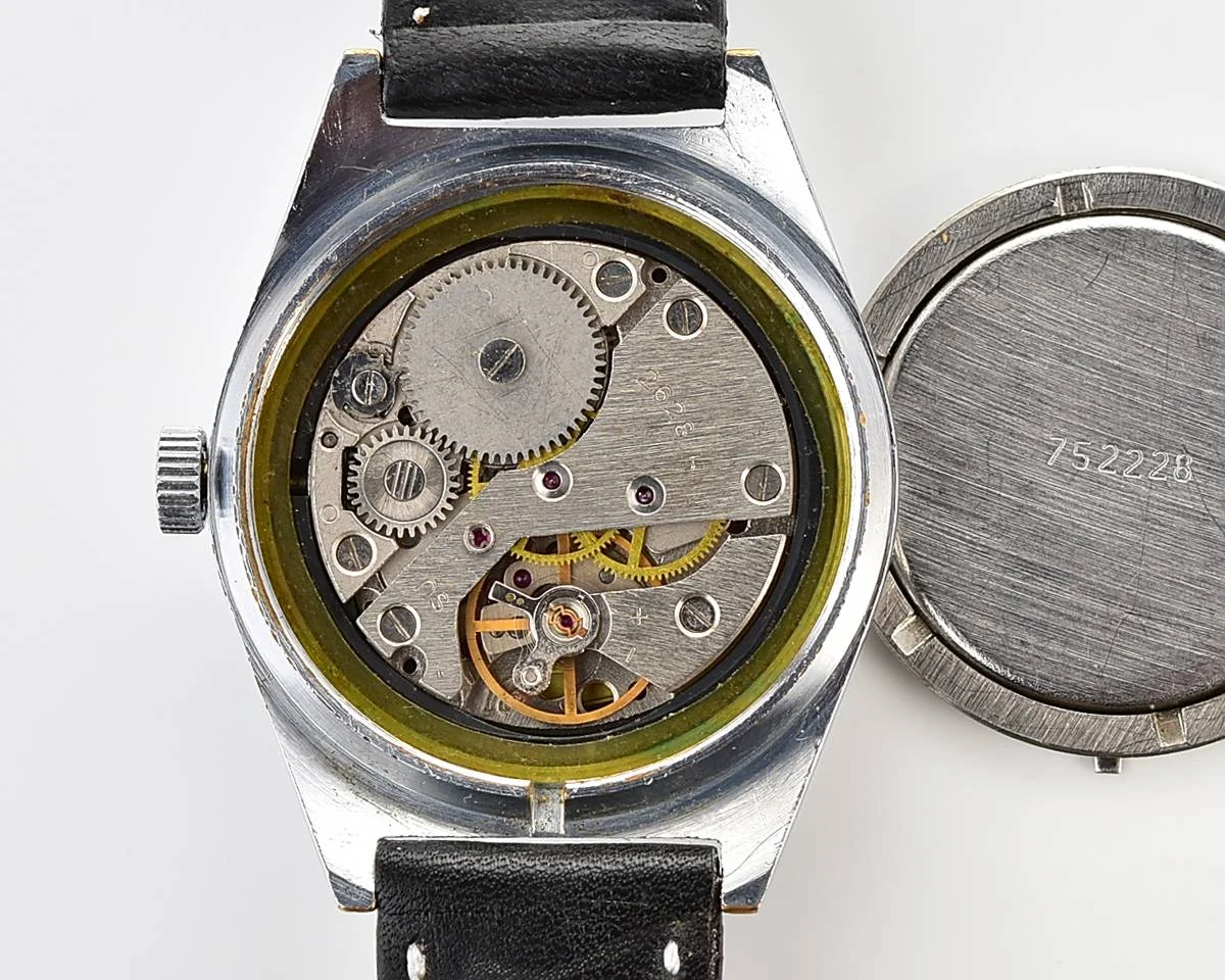 Raketa vintage mechanical wrist watch with double calendar