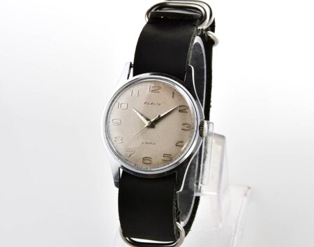 Soviet RAKETA Baltica vintage mechanical watch with NATO Commander genuine leather strap!