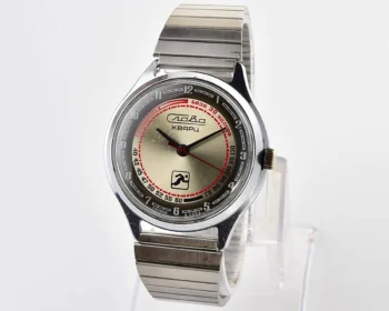 Soviet quartz Slava "Sport" with pulse scale!