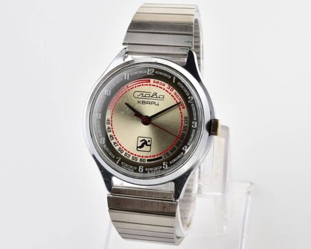 Automatic soviet quartz SLAVA "Sport" with pulse scale!