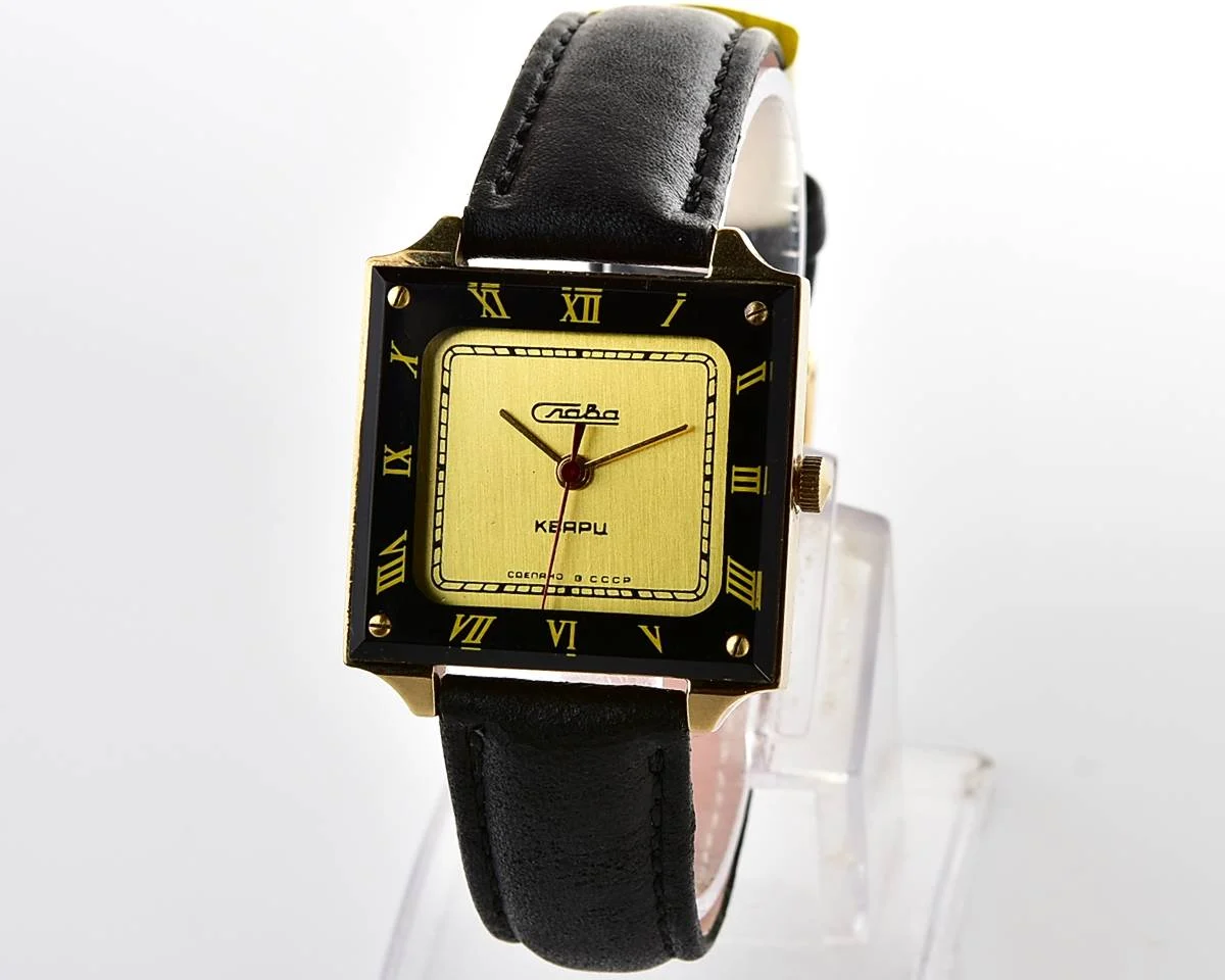 Excellent Soviet Slava with quartz movement in unusual square body