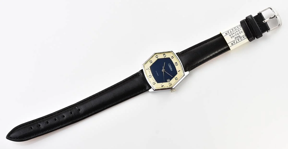 Hexagonal Slava Soviet mechanical vintage watch