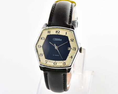Hexagonal Slava soviet mechanical vintage watch