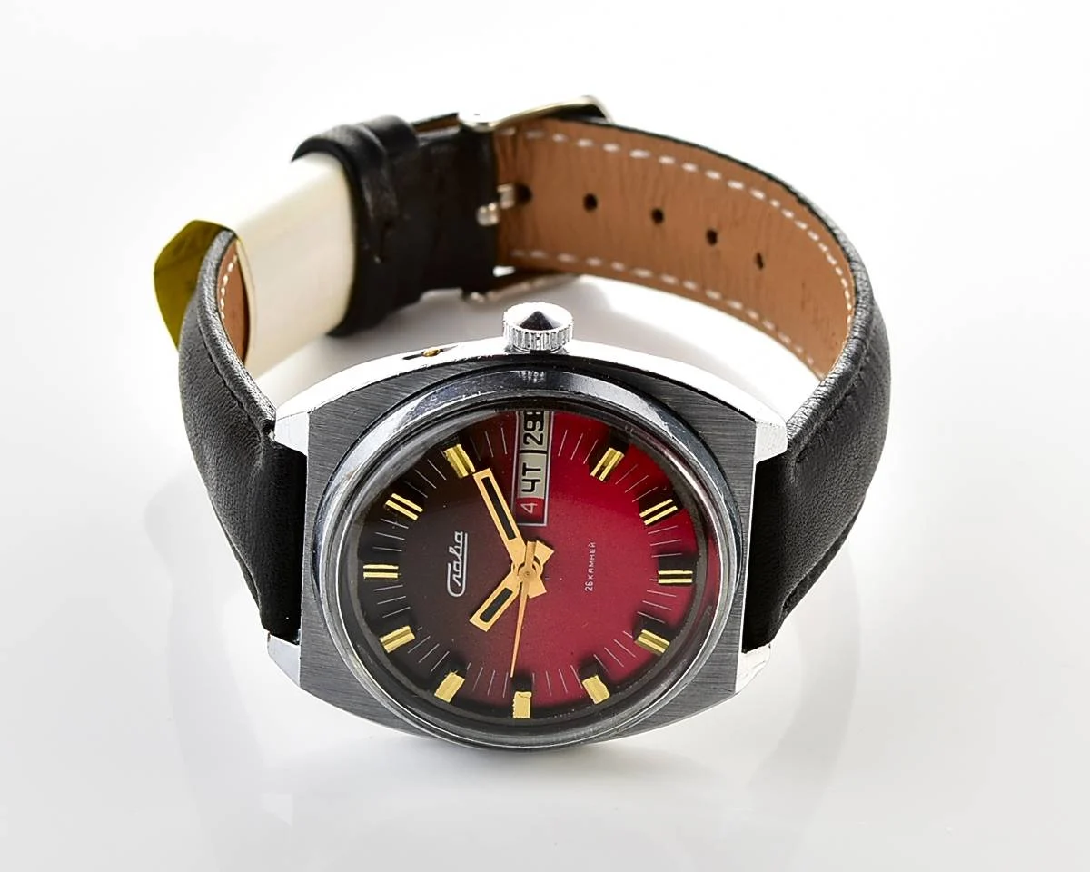Slava Soviet mechanical vintage wristwatch
