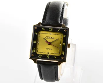 Soviet Slava with quartz movement in unusual square body
