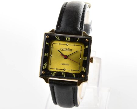 Automatic soviet SLAVA with quartz movement in unusual square body