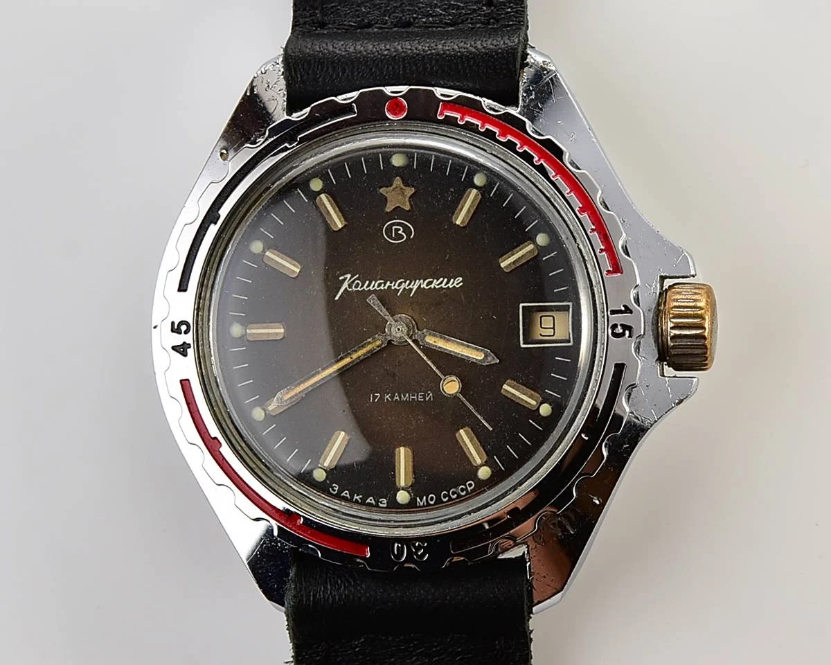 Vostok Komandirskie "Zakaz MO CCCP" limited series watch - rare duo-tone dial!