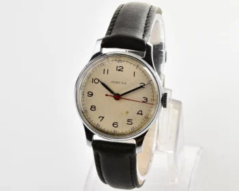 Vintage Soviet Pobeda watch with central second hand, 1MChZ, from the 1950s