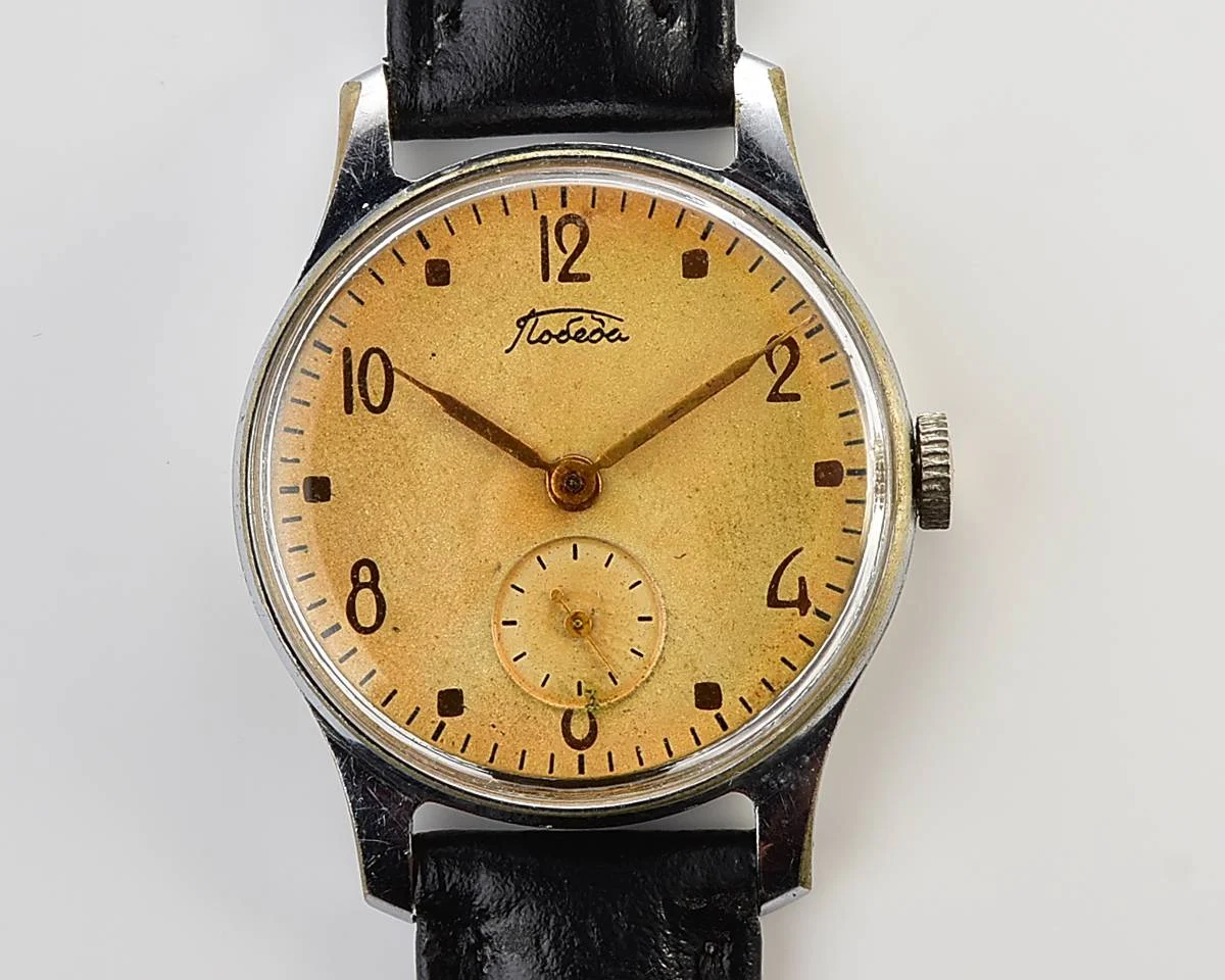 Vintage Soviet mechanical Pobeda watch, ChChZ, the 4th quarter of 1956