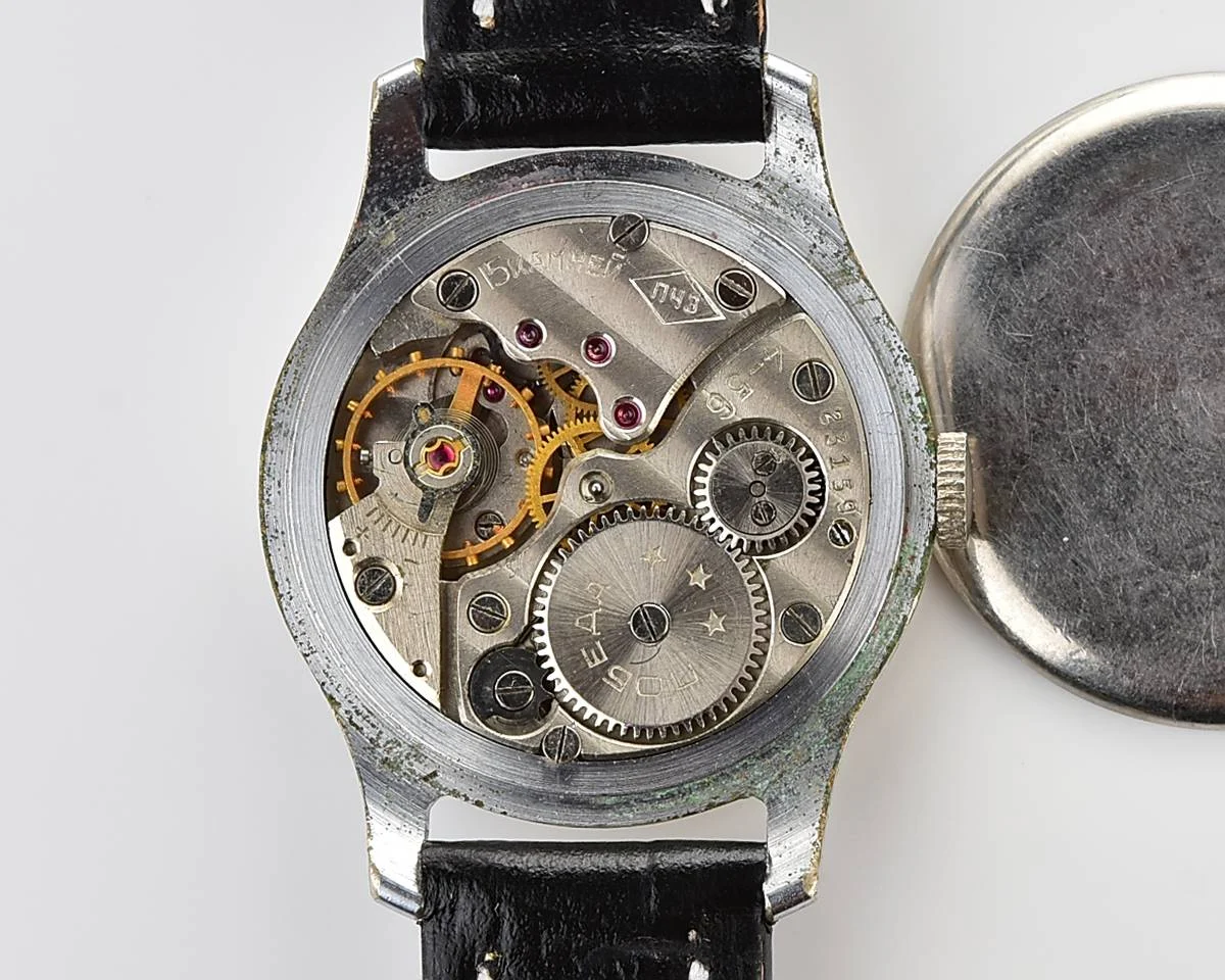 Vintage Soviet mechanical Pobeda watch, ChChZ, the 4th quarter of 1956