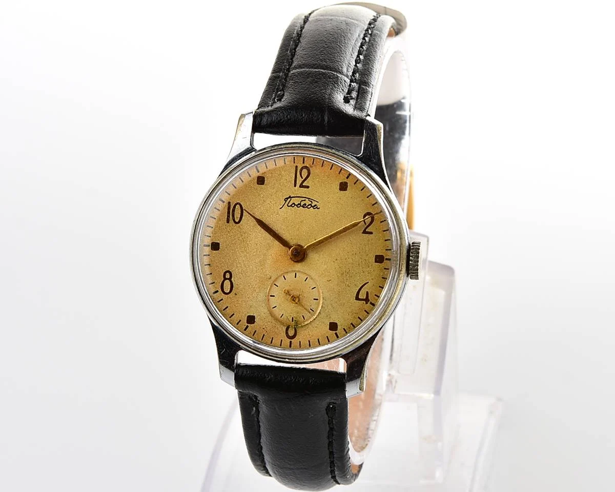 Vintage Soviet mechanical Pobeda watch, ChChZ, the 4th quarter of 1956
