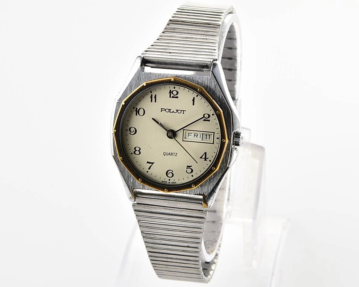 Soviet Poljot watch with quartz movement