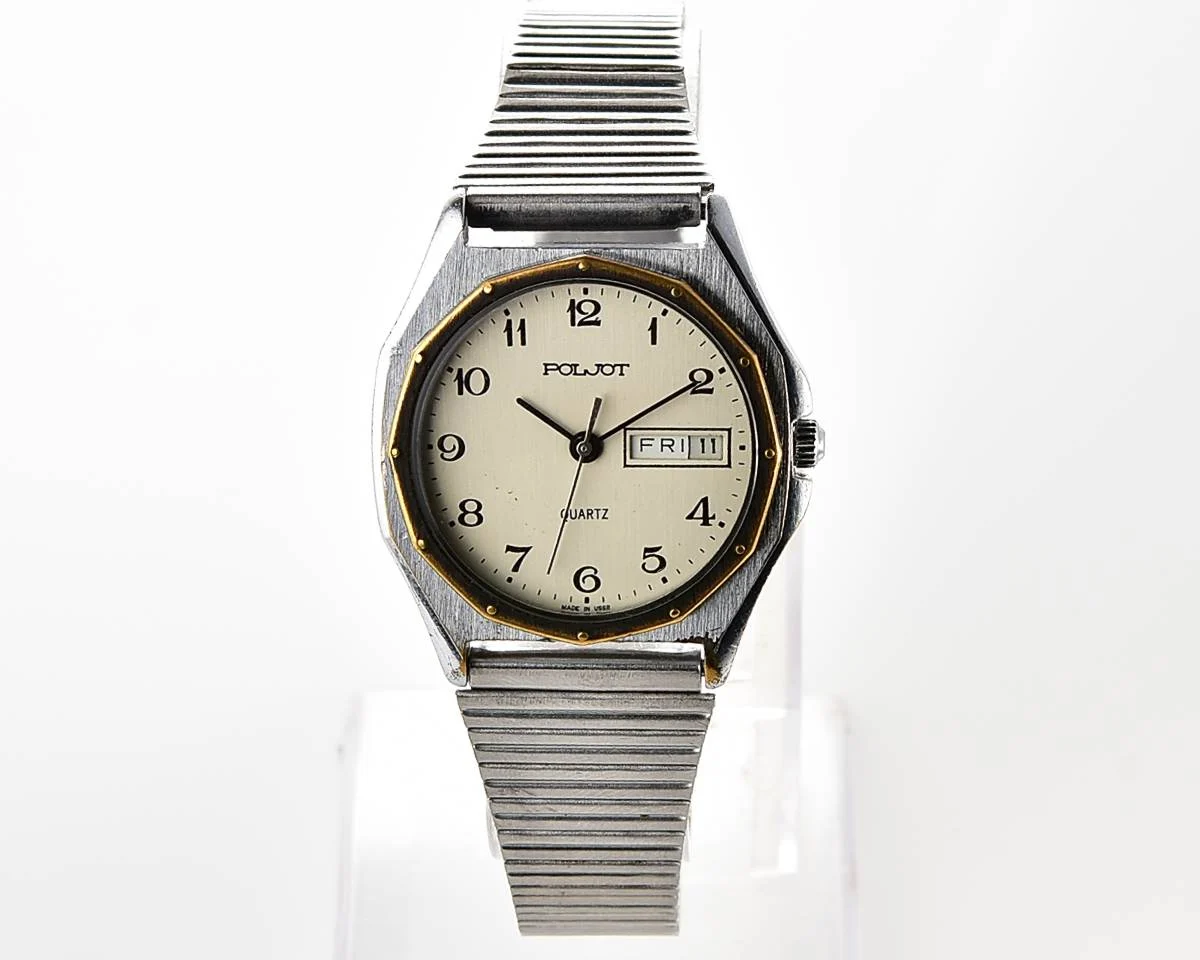 Soviet Poljot watch with quartz movement