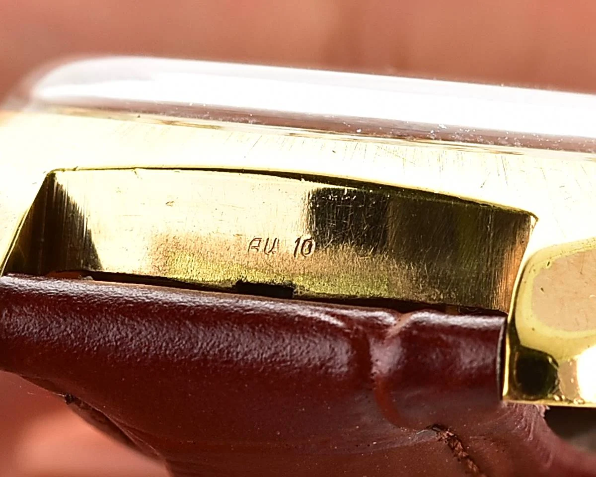Soviet Poljot mechanical gold-plated wrist watch with intricate textured dial