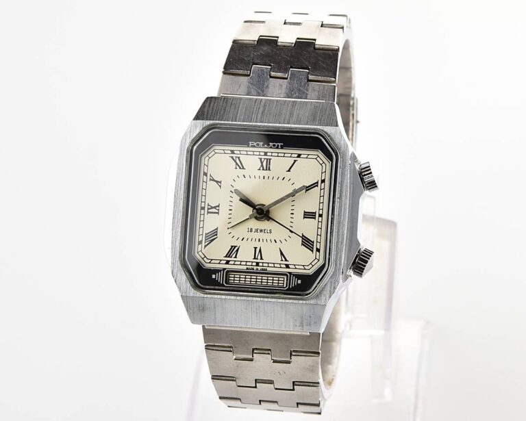 Excellent soviet POLJOT mechanical watch with alarm clock function