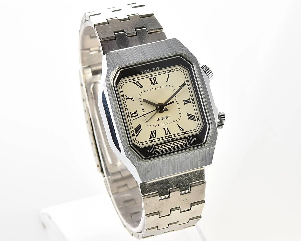 Excellent Soviet Poljot mechanical watch with alarm clock function