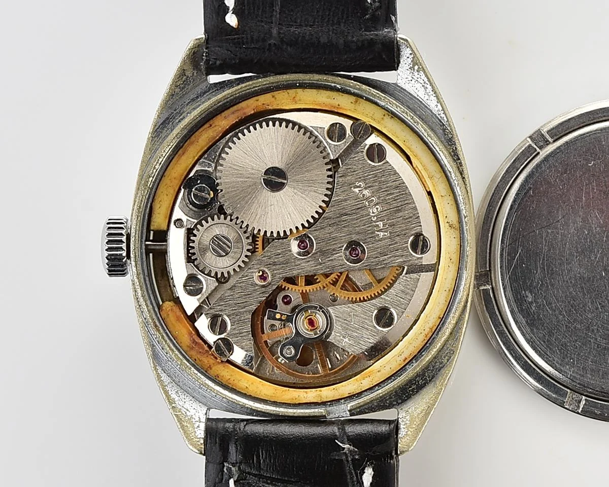 Soviet Exacta Raketa vintage mechanical wristwatch