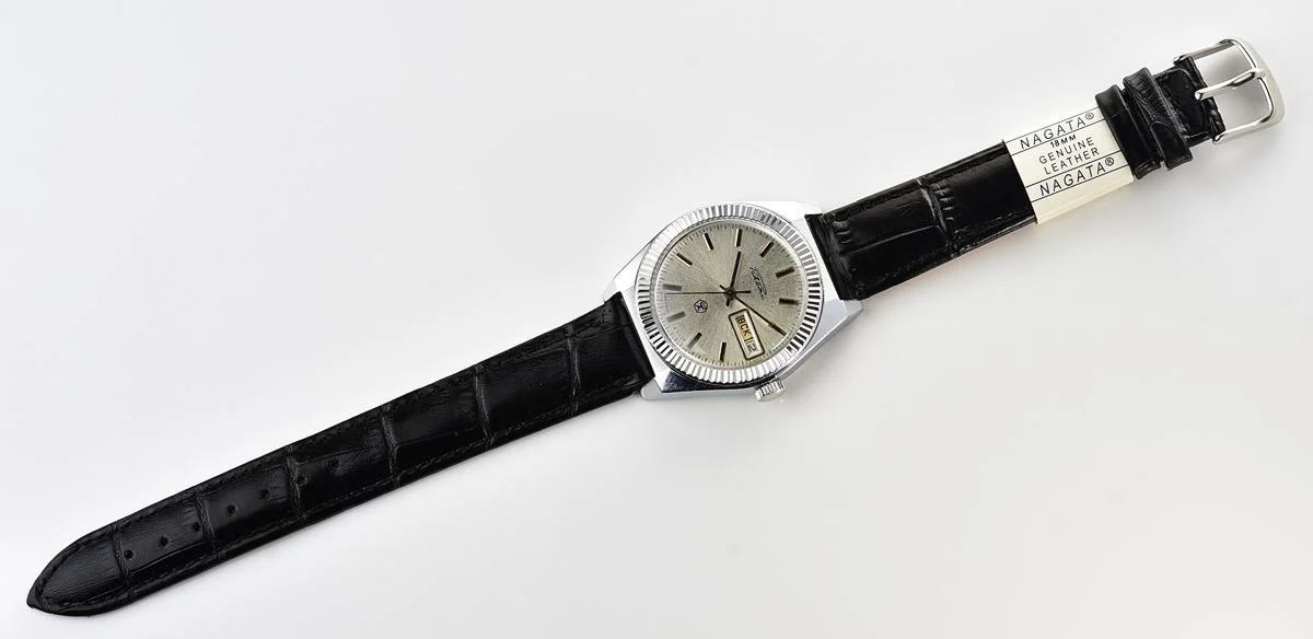 Raketa vintage mechanical wrist watch with double calendar
