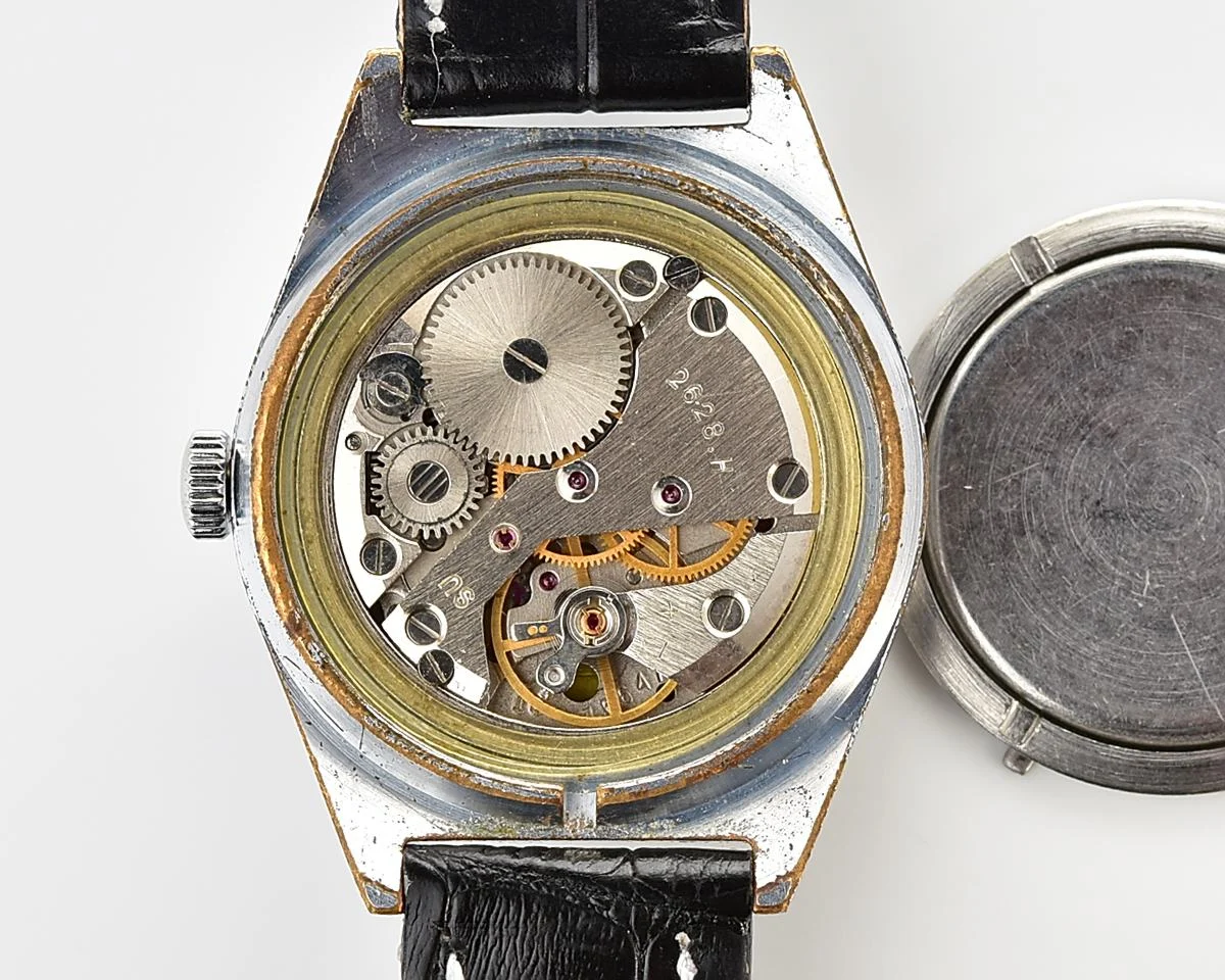 Raketa vintage mechanical wrist watch with double calendar